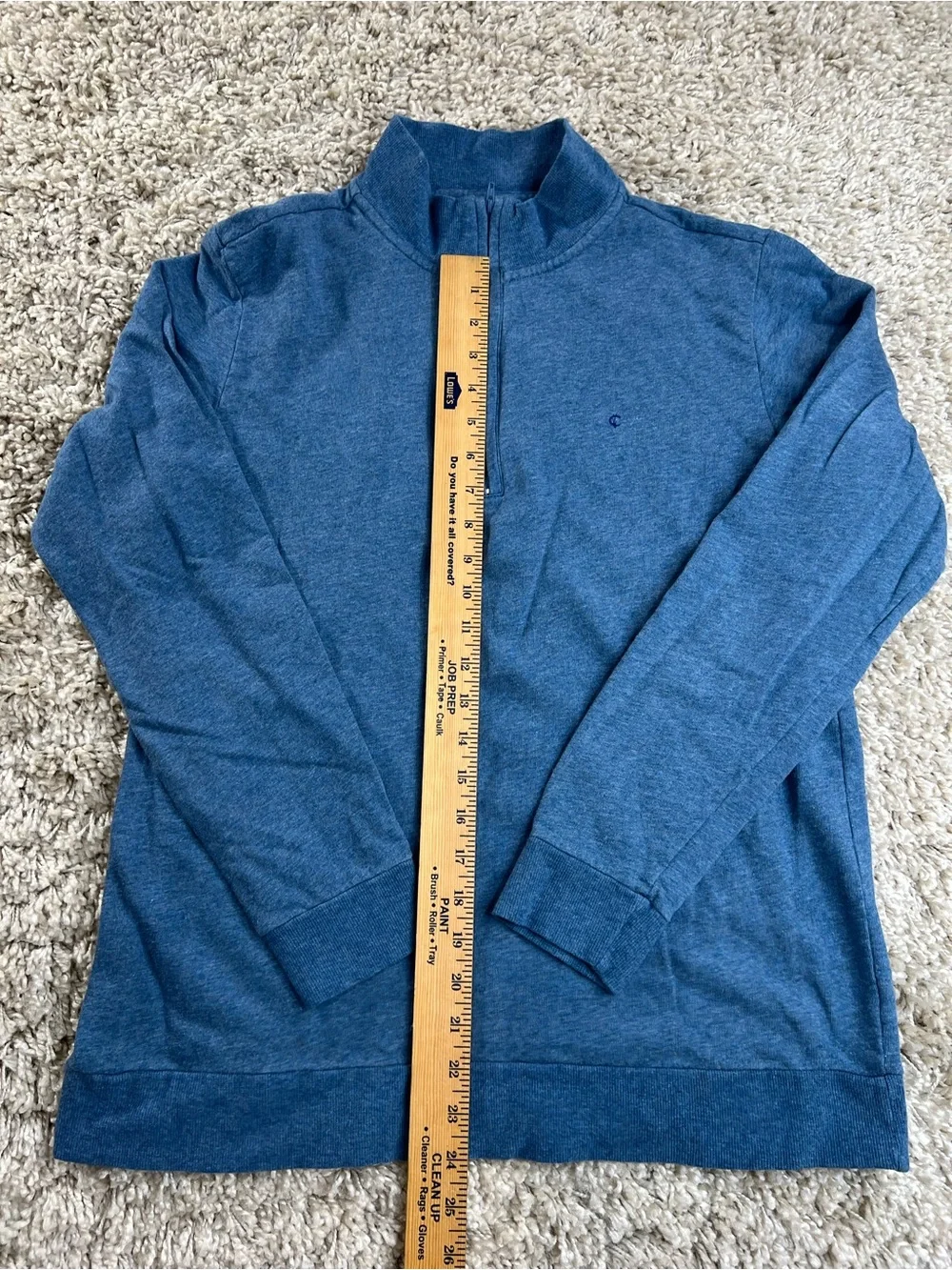 Criquet Men's Quarter-Zip Golf Pullover Sweater - Blue